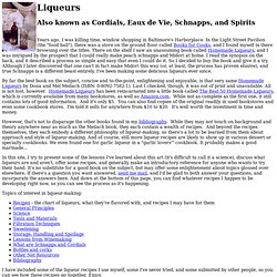 Liqueur-making, principles and techniques