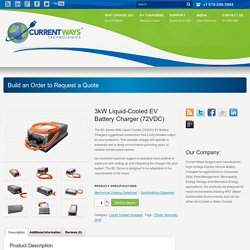 3kW Liquid-Cooled EV Battery Charger (72VDC)