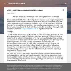 Which e liquid clearance sale uk ingredients to avoid