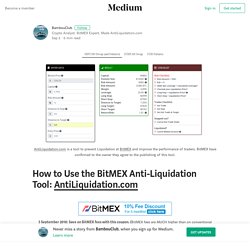 How to Use the BitMEX Anti-Liquidation Tool