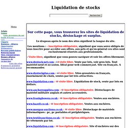 Liquidation de stocks