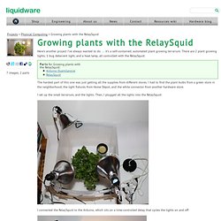 Light Triggering - Growing plants with the RelaySquid