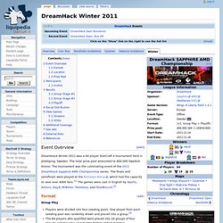 DreamHack Winter 2011 - Coverage