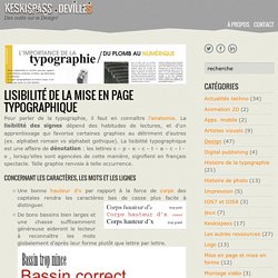 Lisibilité de la mise en page typographique