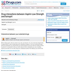 Aspirin Low Strength and lisinopril Drug Interactions - Drugs