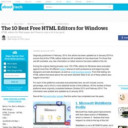 List of 10 Best Free HTML Web Editors for Windows