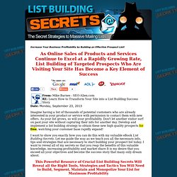 List Building Secrets
