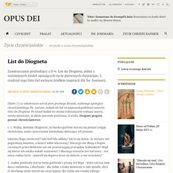 List do Diogneta - Opus Dei