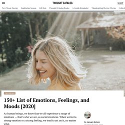 150+ List of Emotions, Feelings, and Moods [2020]