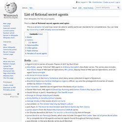 List of fictional secret agents