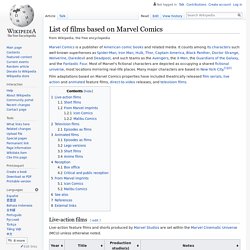 List of films based on Marvel Comics