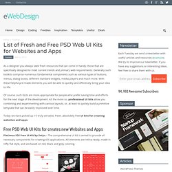 List of Fresh and Free PSD Web UI Kits for Websites and Apps