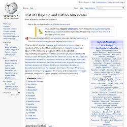 List of Hispanic and Latino Americans