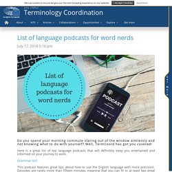 List of language podcasts for word nerds
