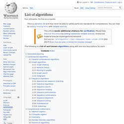 List of algorithms