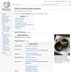 WIKIPEDIA - List of coconut palm diseases.