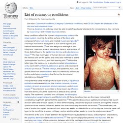 List of cutaneous conditions