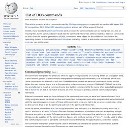 List of DOS commands (wikipedia)