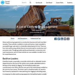 A List of Earthmoving Equipment