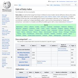 List of fairy tales - Wikipedia