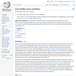 List of fake news websites - Wikipedia