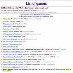 SZACHY-List of games (Old AF_A.J.'s Downloads)