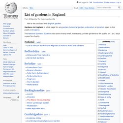 List of gardens in England