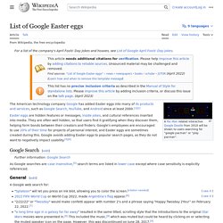 List of Google Easter eggs