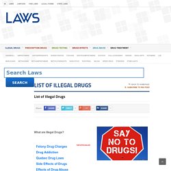 List Of Illegal Drugs