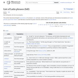 List of Latin phrases (full)