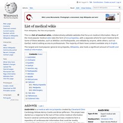 List of medical wikis