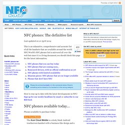 List of NFC phones