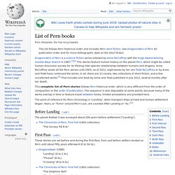 List of Pern books