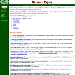 List of Research Papers