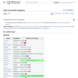 List of search engines - Wikipedia