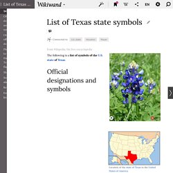 List of Texas state symbols