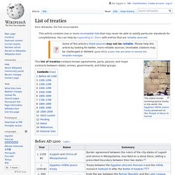 List of treaties