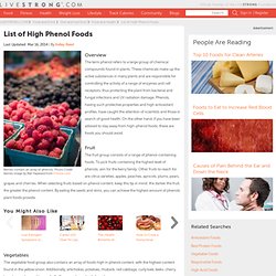 List Of High Phenol Foods