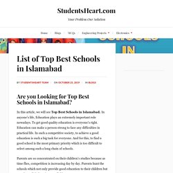 List of Top Best Schools in Islamabad in 2020 (UPDATED)