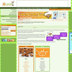 List of Seeds And Nuts From the Protein Group