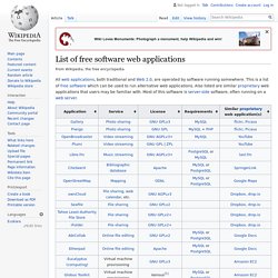 List of free software web applications