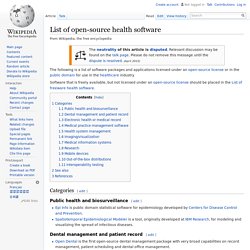 List of open-source health software