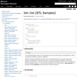 list (C++ Std Lib Sample)