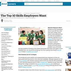 List of the Top 10 Skills Employers Want