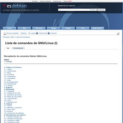 Lista de comandos de GNU/Linux (I)