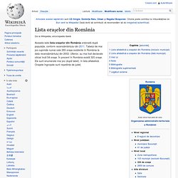Lista orașelor din România