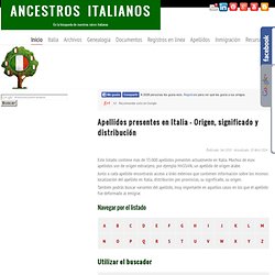 Listado de apellidos italianos A - Z