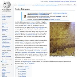 Liste d'Abydos