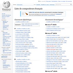 Liste de compositeurs français