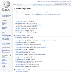 Liste de linguistes